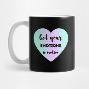 Get your emotions in motion - green and purple gradient heart Mug